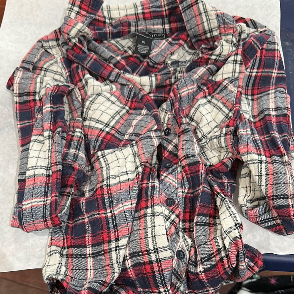 Plaid Button-Up Shirt